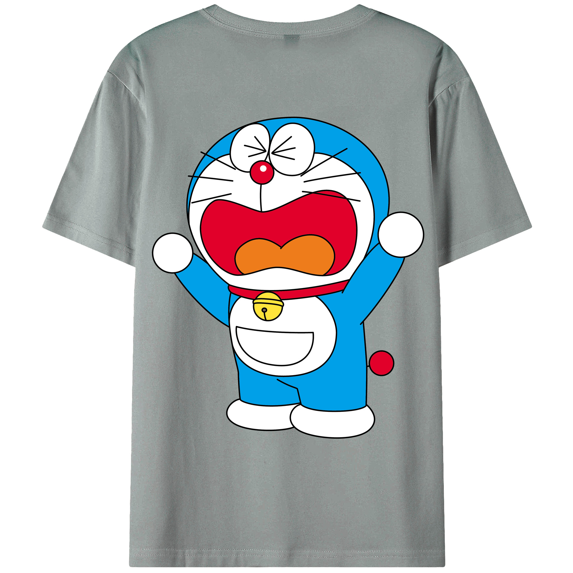 （画像用） ドラえもん Doraemon 綿100％ メンズ半袖Tシャツ（バックプリント） 通気性
